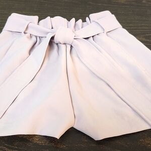 Aritzia Pale Pink Paperbag Waist Tie Shorts
